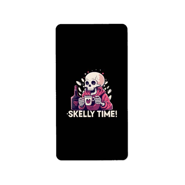 halloween but its skelly time label (Front)