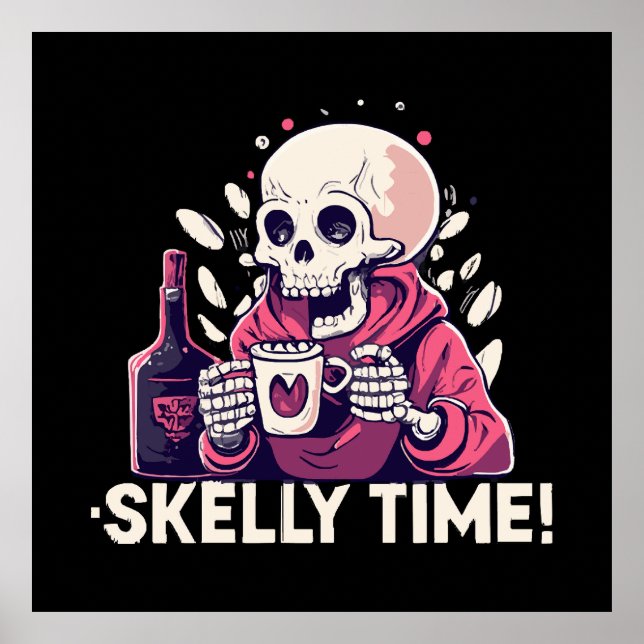 halloween but its skelly time poster (Front)