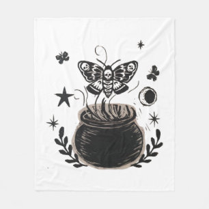 Halloween butterfly fleece blanket