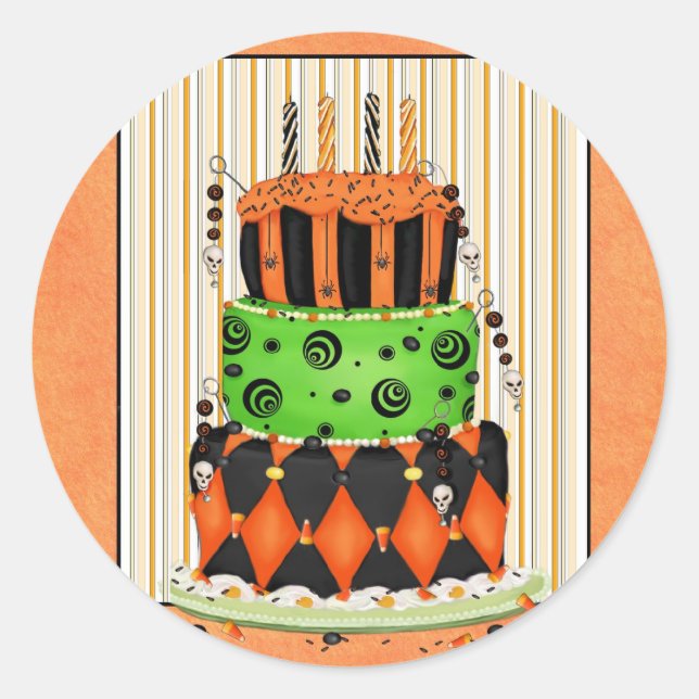 Halloween Cake - Halloween Stickers (Front)