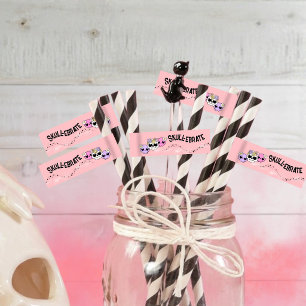 Halloween Cake Pop Tags & Straw Flags Wrap Label