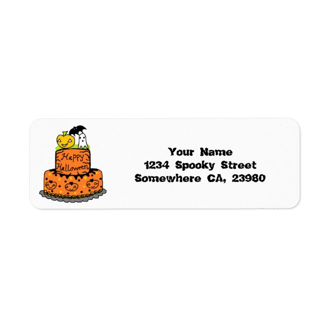 Halloween Cake Return Address Label (Front)