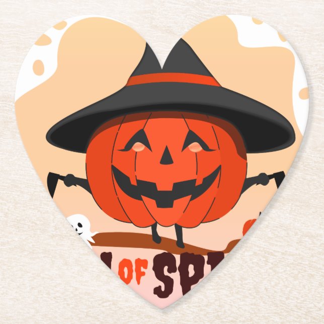 Halloween Call of Spirit Paper Coaster (Front)