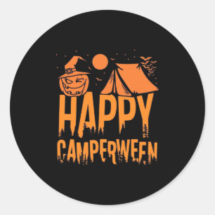 Halloween Camper Nature Classic Round Sticker