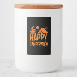 Halloween Camper Nature Food Label