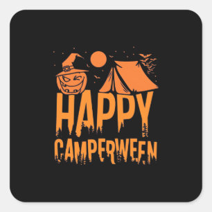 Halloween Camper Nature Square Sticker