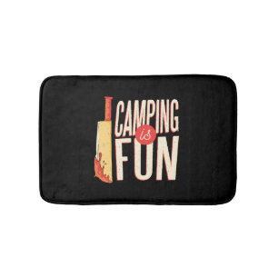 Halloween Camping  Bath Mat