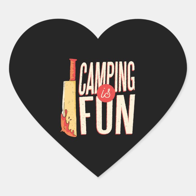 Halloween Camping  Heart Sticker (Front)
