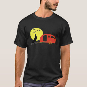 Halloween Camping Travel Trailer Camper Lover Wolf T-Shirt