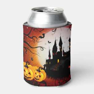 Halloween Can Cooler/Haunted Scene Can Cooler
