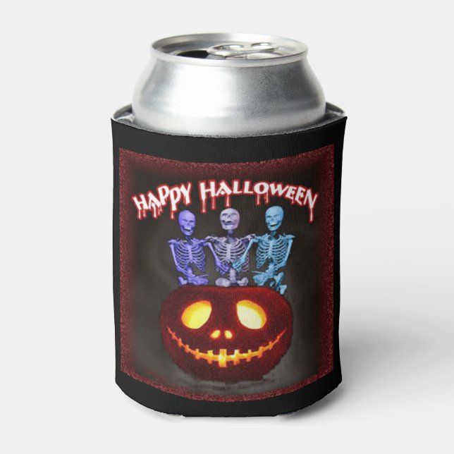 Halloween Can Cooler/Skeletons Cooler (Can Front)