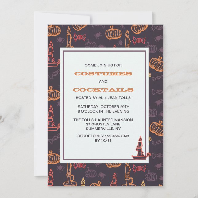 Halloween Candles Invitation (Front)