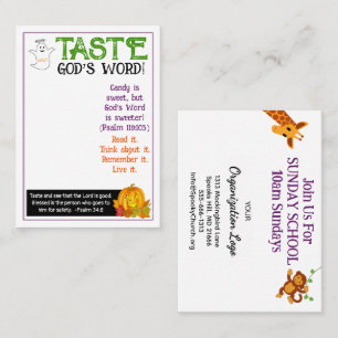Halloween Candy Card for Church or Organisation