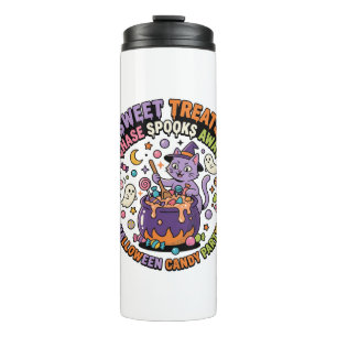 Halloween Candy Cauldron Spooky Treats Thermal Tumbler