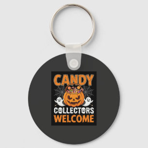 Halloween Candy Collectors Welcome Pumpkin Vector Key Ring