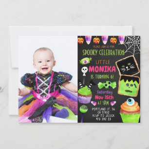 Halloween Candy Cookies Birthday Invitation