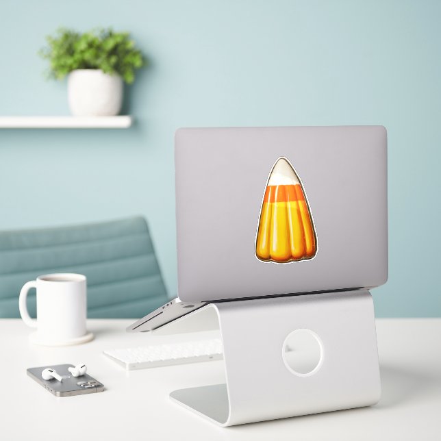 Halloween candy corn  (Laptop On Desk)