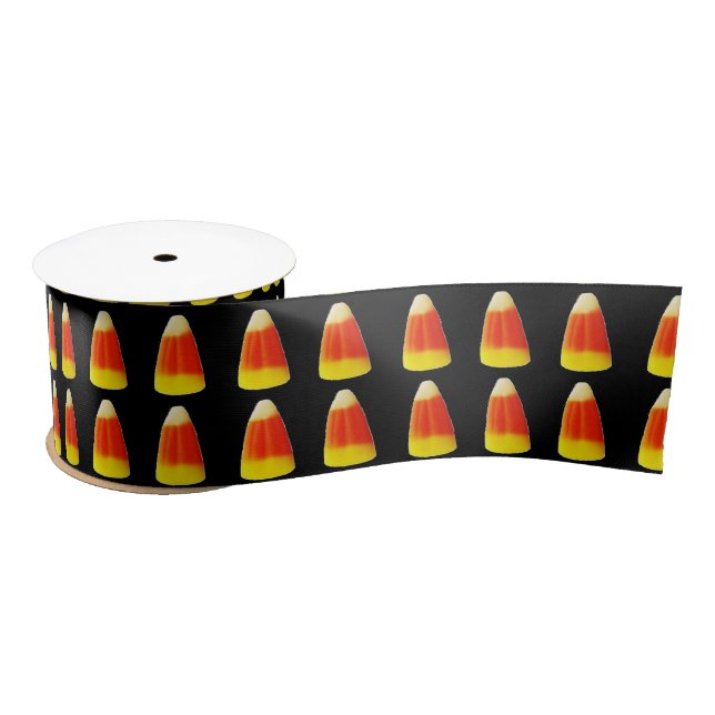 Halloween Candy Corn 3" Ribbon Satin Ribbon (Spool)