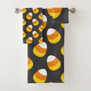 Halloween Candy Corn Bath Towel Set