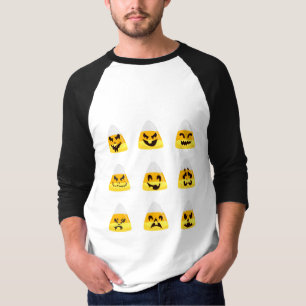 Halloween Candy Corn Bling Shirt Candy Corn Face