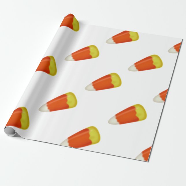 halloween candy corn candies wrapping paper (Unrolled)
