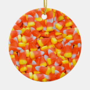 halloween candy corn ceramic ornament
