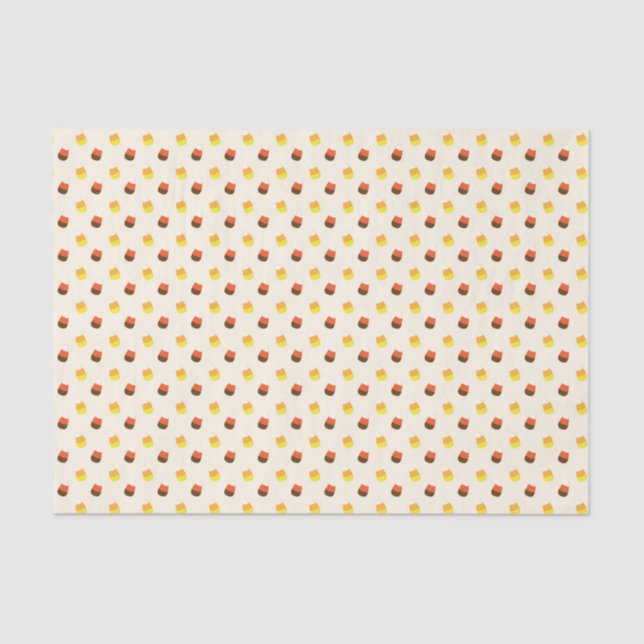 Halloween Candy Corn Chocolate Vanilla Tissue Paper (Front)
