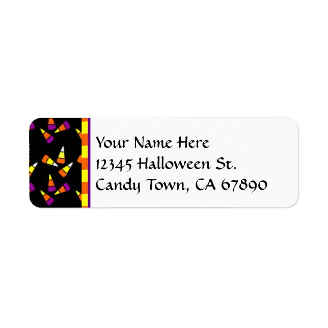 Halloween Candy Corn Custom Address Labels (Front)
