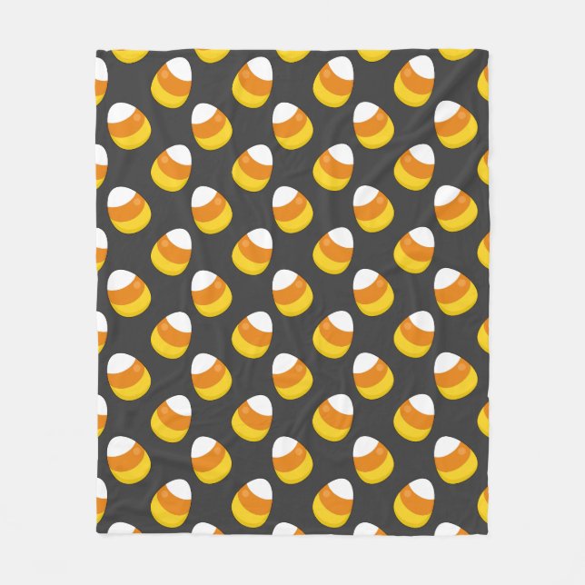 Halloween Candy Corn Fleece Blanket (Front)