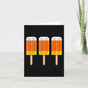 Halloween Candy Corn Fun Ice Cream Popsicles  Card
