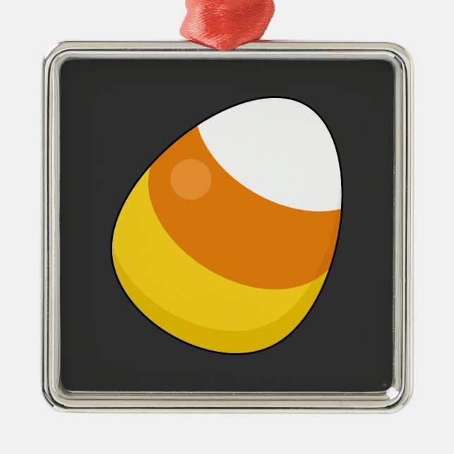 Halloween Candy Corn Metal Ornament (Front)