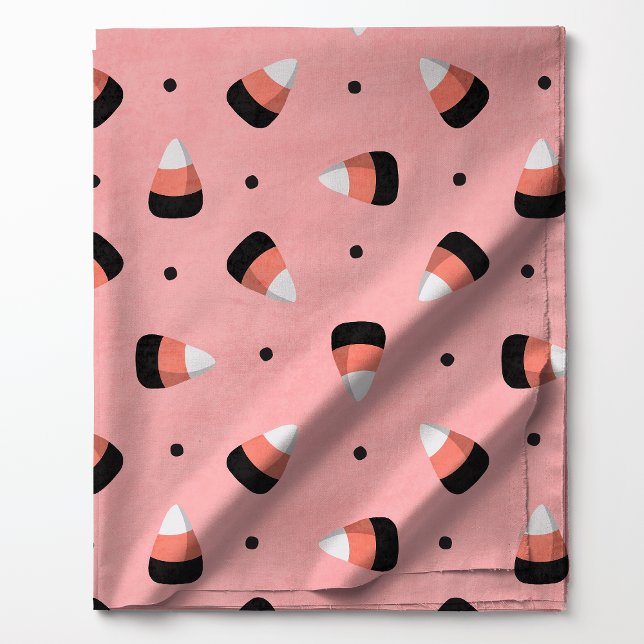 Halloween Candy Corn On Pink Pattern Fabric (Creator Uploaded)