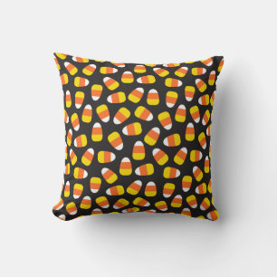 Halloween Candy Corn Pattern Cushion