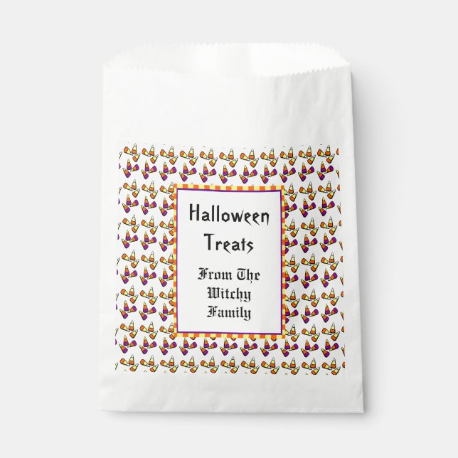 Halloween Candy Corn Pattern Custom Favour Bag (Front)