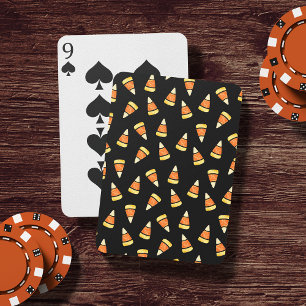 Halloween Candy Corn Print Playing Cards