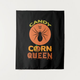 Halloween Candy Corn Queen Birthday Tapestry