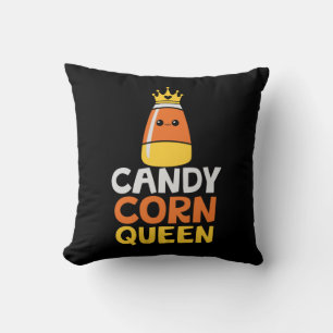 Halloween Candy Corn Queen Crown Cute Birthday Cushion