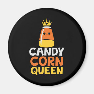 Halloween Candy Corn Queen Crown Cute Birthday Magnet