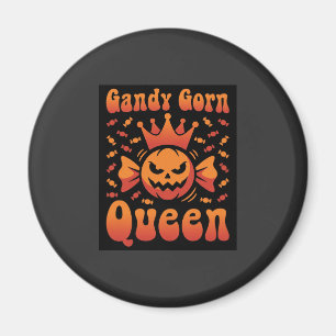 Halloween Candy Corn Queen Retro Vector Design Magnet