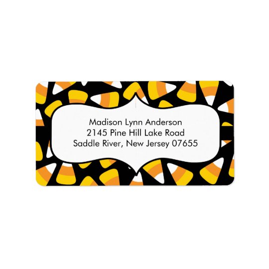 Halloween Candy Corn Return Address Labels. Address Label