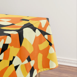 Halloween Candy Corn Seamless Pattern Tablecloth