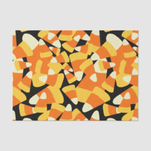 Halloween Candy Corn Seamless Pattern Tissue Paper