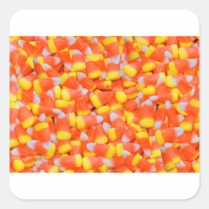 halloween candy corn square sticker