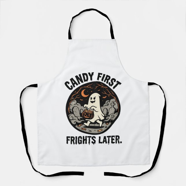 Halloween Candy Frights Night Apron (Front)