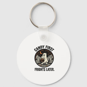 Halloween Candy Frights Night Key Ring
