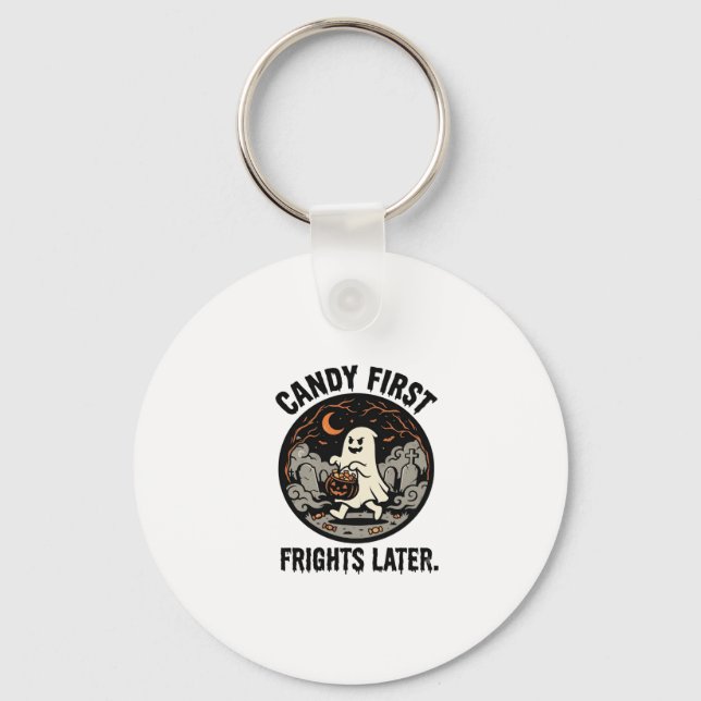 Halloween Candy Frights Night Key Ring (Front)