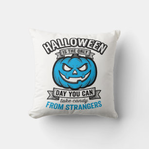 Halloween Candy From Strangers Vintage Pumpkin Des Cushion