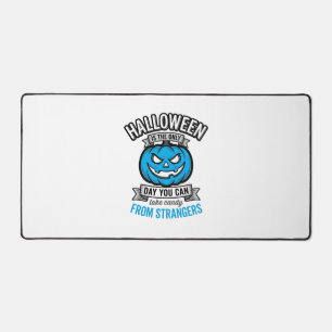 Halloween Candy From Strangers Vintage Pumpkin Des Desk Mat