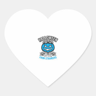 Halloween Candy From Strangers Vintage Pumpkin Des Heart Sticker