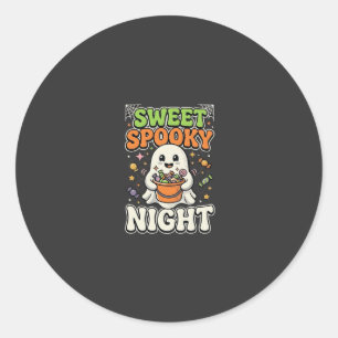 Halloween Candy Haunt Night Classic Round Sticker